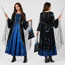 Spirit Halloween Witch Costume Kids XL Blue Celestial Sorceress Wizard