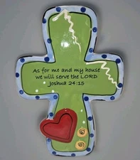 Tumbleweed Pottery Wall Cross As For Me And My House We Will Serve The Lord 