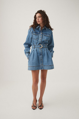 AJE Aradia Denim Mini Dress AU10/US6