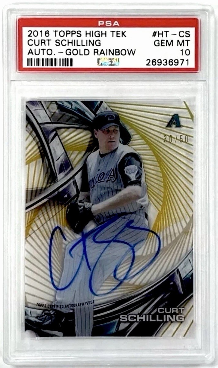 2016 Topps High Tek Curt Schilling Autograph GOLD RAINBOW /50 AUTO