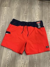 Speedo Hydro Square Leg Men's Size XXL Board Shorts Blue  Red Swim Trunks