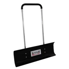Manplow Revx40 Snow Pusher, 40 In W X Plastic Blade, 50 In L Aluminum Handle