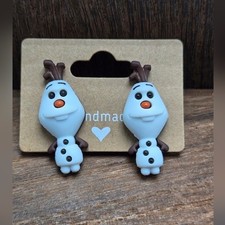 NWT Frozen Olaf Earrings Disney Snowman Stud Light Weight Fashion Costume