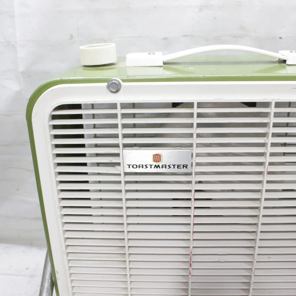 Ventilador Toastmaster retro vintage raro verde 3 velocidades base inclinable de metal 14 X 14 Foto 3 de 4
