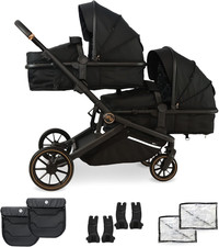 MB33 Tandem Pushchair – Birth to 15Kg Double Stroller, Twin Seat Units Convert t