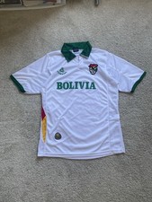 Vintage 2000s Green And White Bolivia Evercool Soccer Jersey Size Large