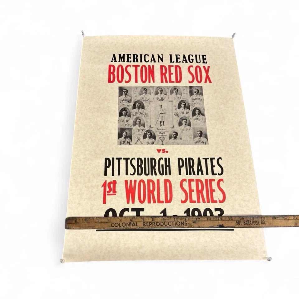 1903 World Series Boston Red Sox vs. Pittsburgh Pirates baseball poster - Image 4 of 4