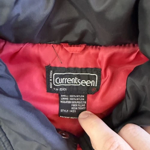 Currentseen Vest Mens M Red Nylon Puffer Full Zip Lined Outdoor Winter Warm image 2