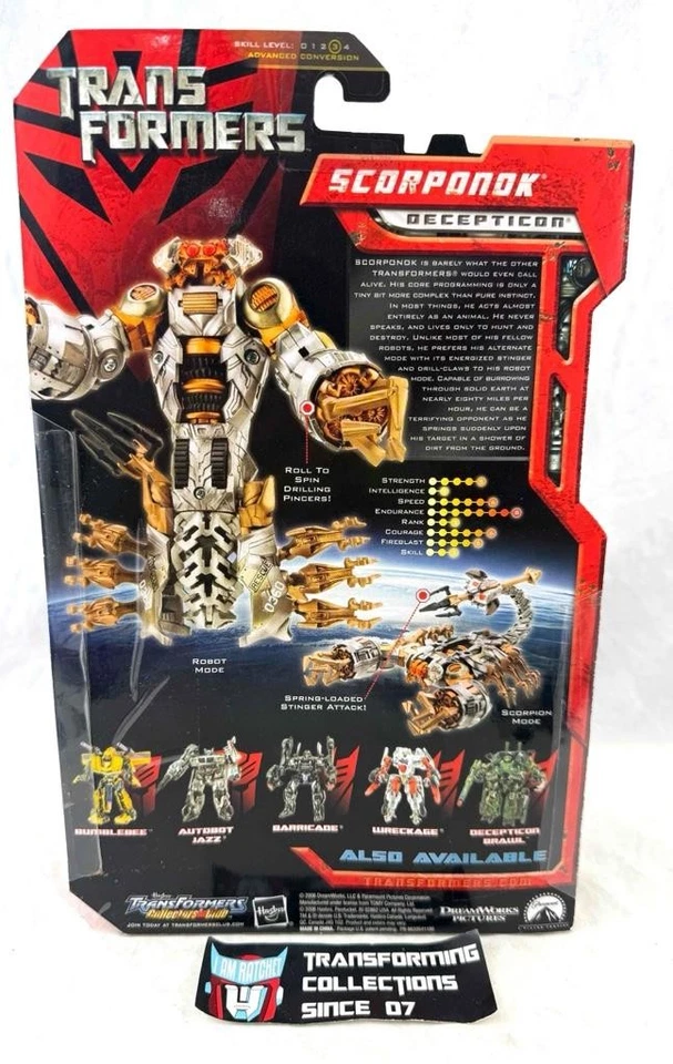 Transformers 2007 Movie Deluxe Class Scorponok MOSC - Image 2 of 2