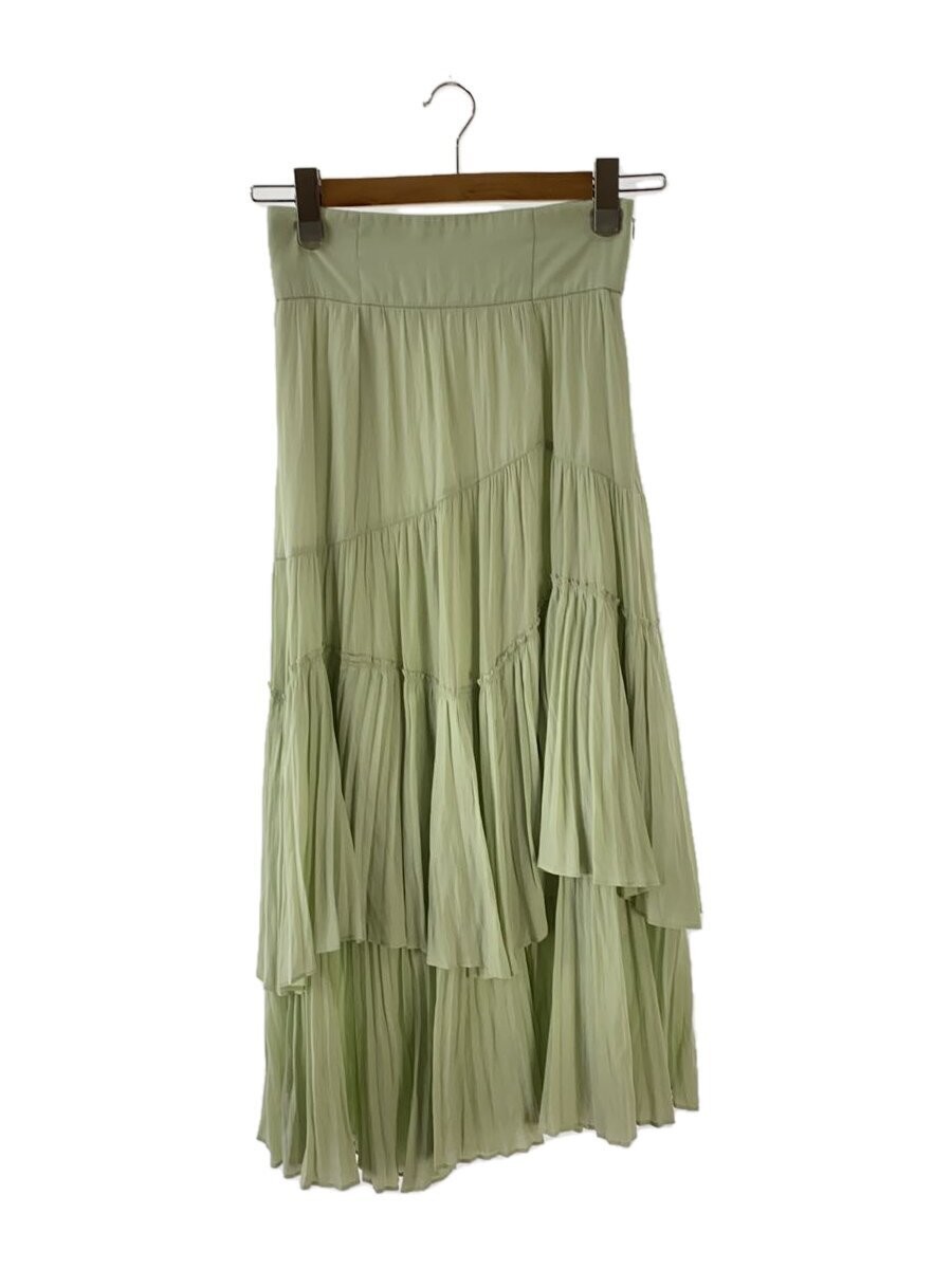 SNIDEL Pleated Tiered Narrow Skirt Gray Polyester Size 0 Used