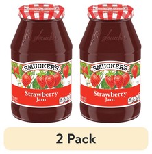  2 pack Smucker's Strawberry Jam, 48 ozs,Easy to spread,Paired with peanut