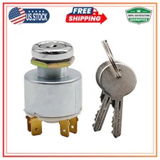 Waterproof Ignition Key Switch 3 Position 5 Terminal with 2 Keys for Car Tractor