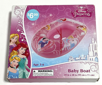 DISNEY Princess Kid s Pool Float Baby Boat Inflatable 39 in x 28 in NEW