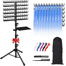 Klvied Braiding Hair Rack Standing 144 Pegs, Height Adjustable Hair rack, Hea...