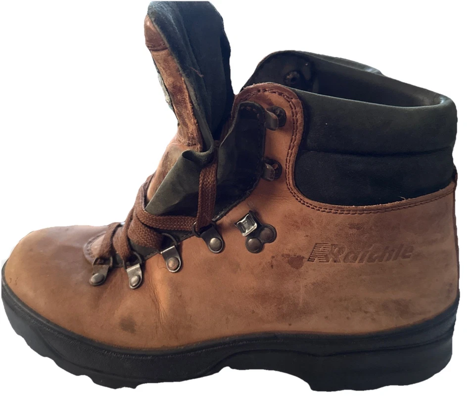 Botín vintage Raichle senderismo montañismo cuero con cordones para mujer talla 7,5 Foto 3 de 4