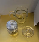 Complete Vintage Pyrex 6 Cup Glass Percolator Stove Top Coffee Pot USA 1970s
