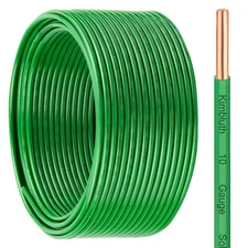 THHN Wire 10 Gauge 100 FT OFC Electrical Wire, 10 AWG Solid Copper Wire Rated...