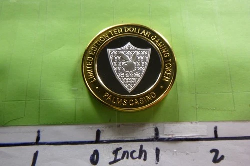 PLAYBOY BUNNY CLUB SHIELD PALMS $10 GAMING 999 SILVER COIN RARE NICE 6PBO