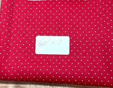 Red Polka Dot Fabric Piece 60" X 7" Lightweight Cotton Material Sewing Projects