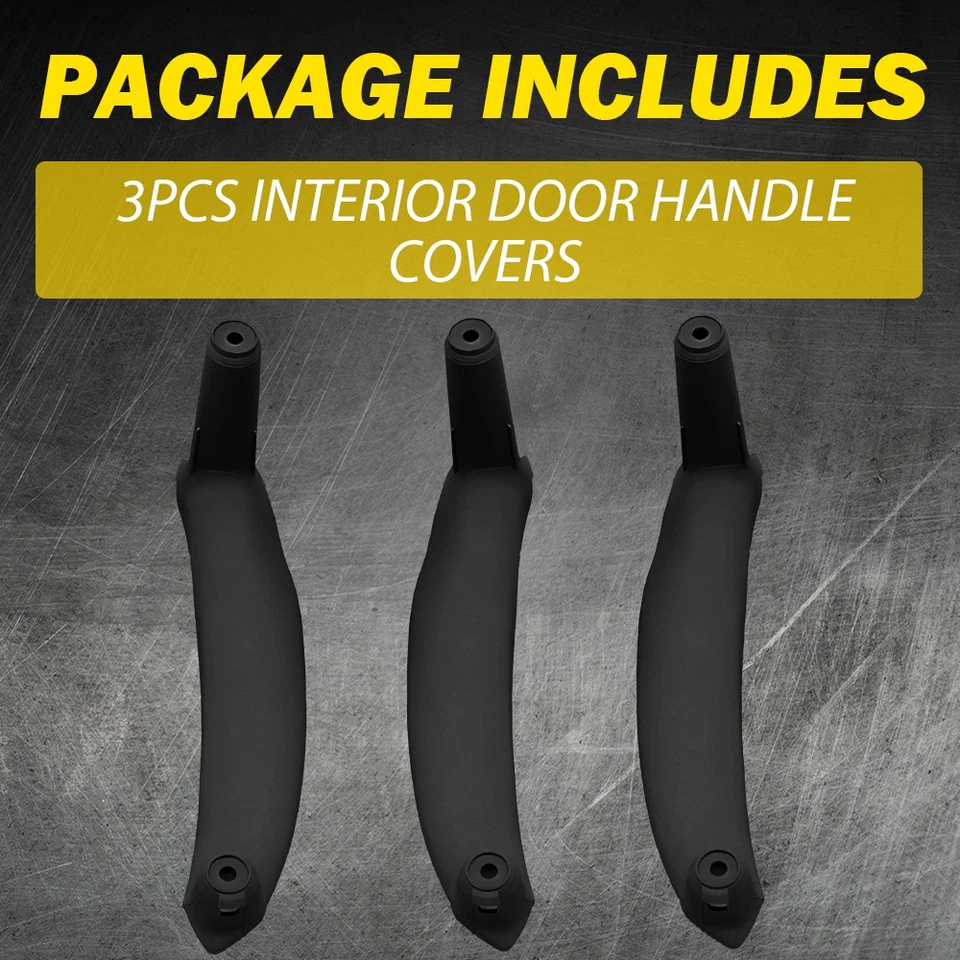 3X Cubierta de tracción del panel interior de la manija de la puerta interior para BMW X5 E70 X6 E71 E72 08-14 J Foto 3 de 4