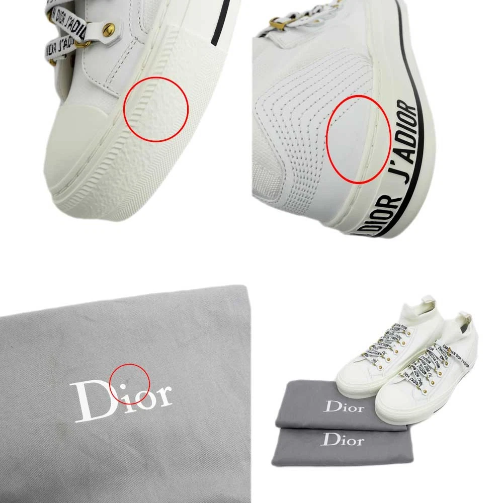 Baskets CHRISTIAN DIOR WALK N DIOR blanc blanc taille 38 string logo femme