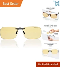 Blue Light Blocking Clip-On Glasses Unisex Adult Digital Screen Eye Protection