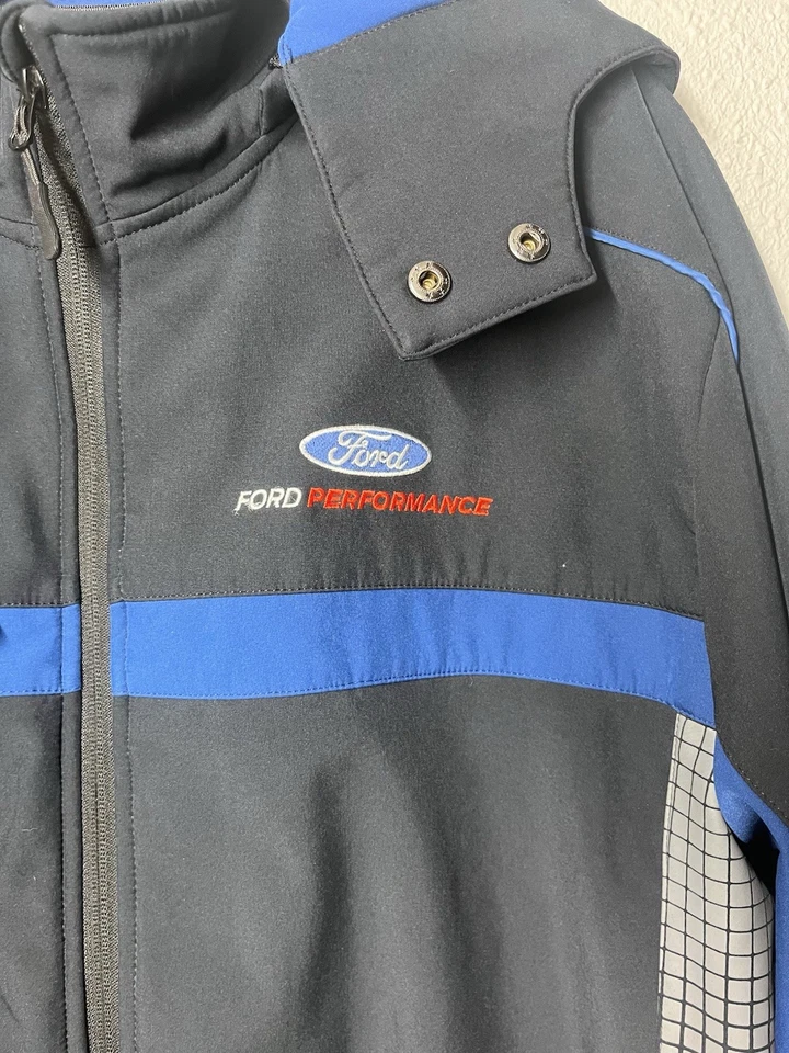 Ford Men's Performance Racing Jacket Blue And Black Winter, Full Zip, XL - Image 2 of 4