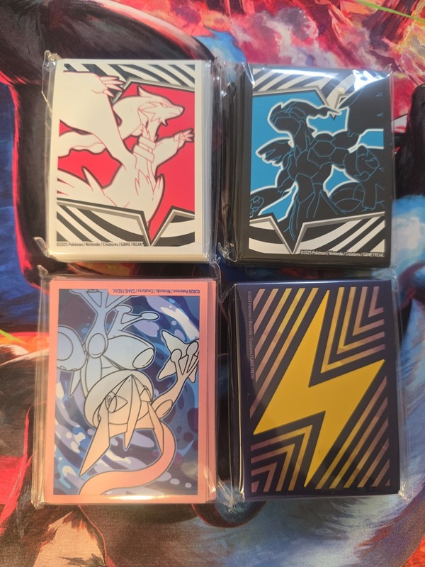 Pokemon Black Bolt/White Flare/Mega Evolutions ETB Sleeves (4) 