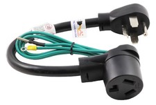 AC WORKS  1.5ft Dryer Adapter Cord   NEMA 14-30P to NEMA 10-30R