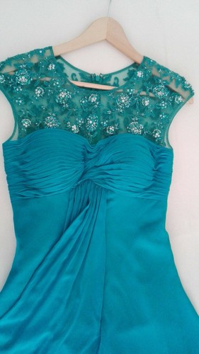 Festliches Kleid, türkis, 100% Seide, 36, wie neu | eBay