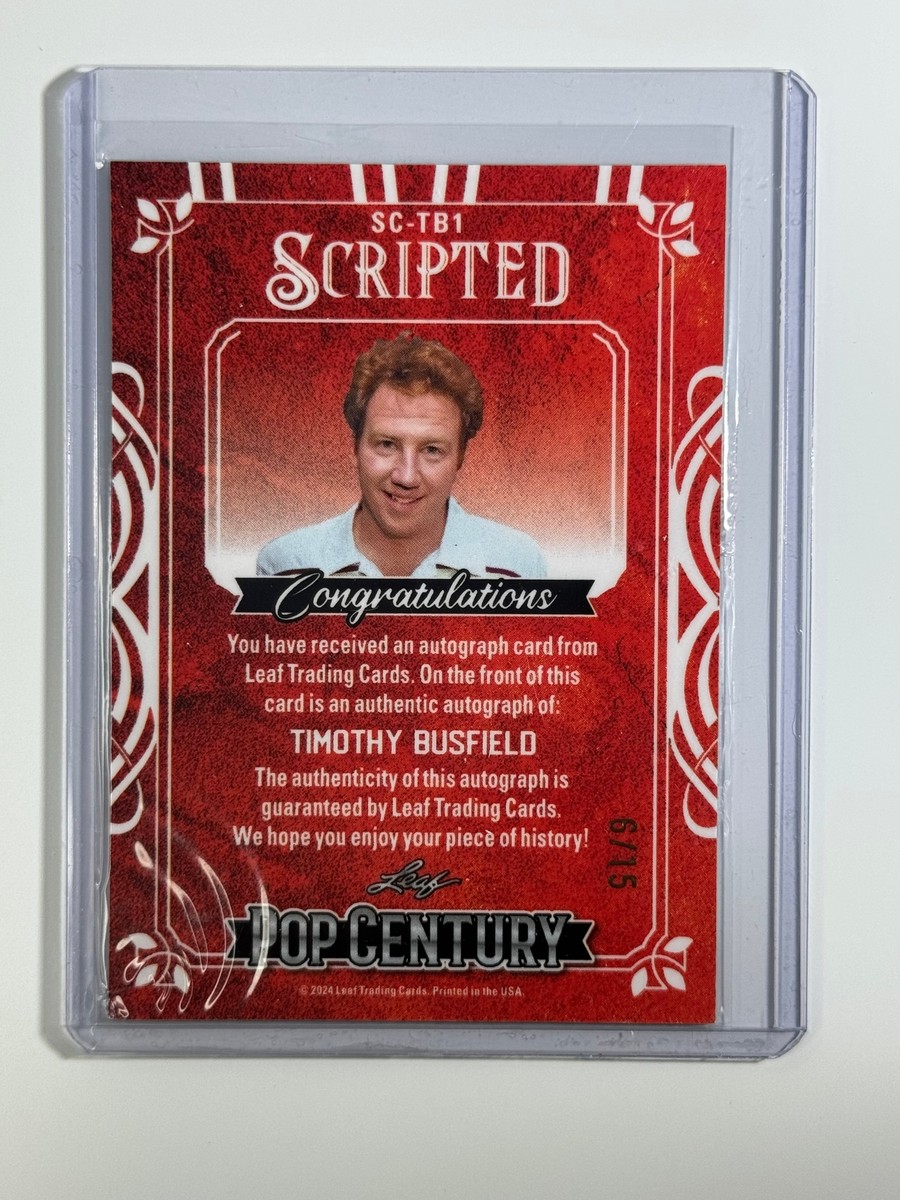 2024 Leaf Pop Century Scripted Silver Prism Timothy Busfield