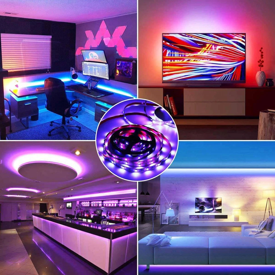 LED Stripe Streifen RGB 5050 Band Leiste Licht Wasserdicht Lichterkette 1m-30m - Bild 4 von 4