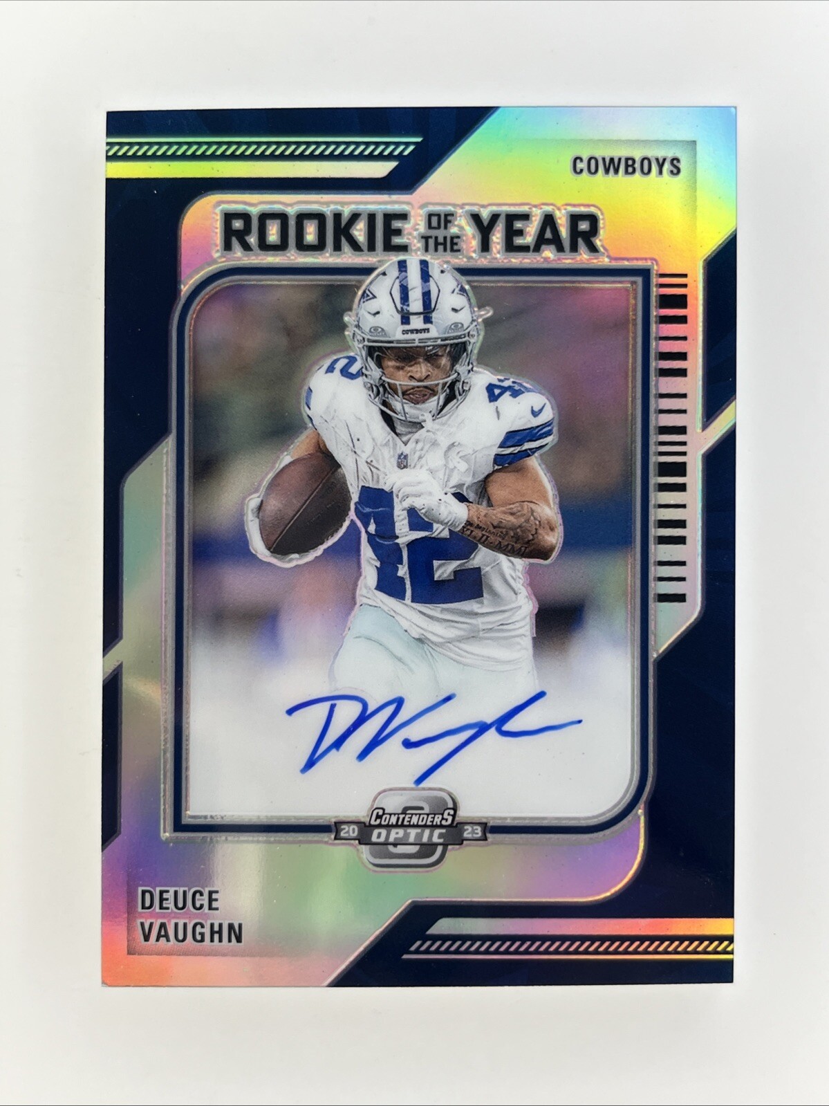 2023 Optic Contenders Rookie Of The Year Deuce Vaughn Auto /99