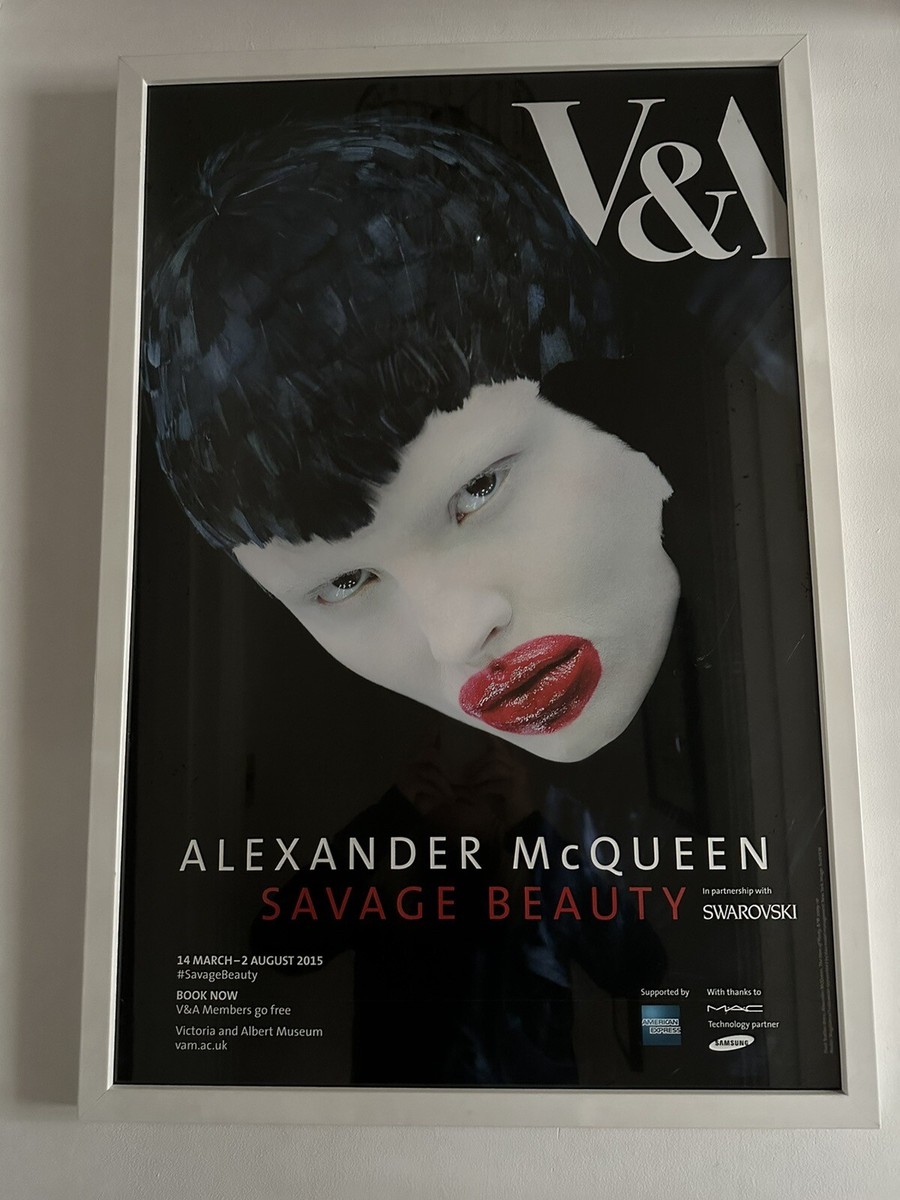 V&A Savage Beauty Alexandra McQueen Exhibition Poster Brand New Rare