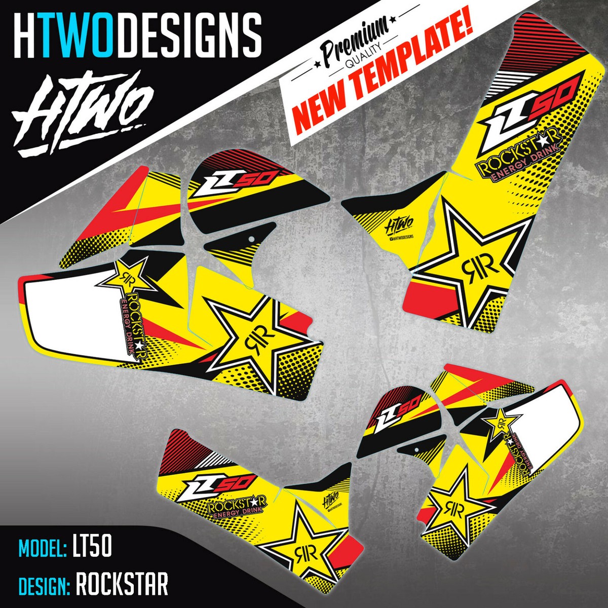 SUZUKI LT50 GRAPHICS KIT TO FIT LT 50 STICKERS QUAD DECALS STICKER GRAPHIC  DECAL