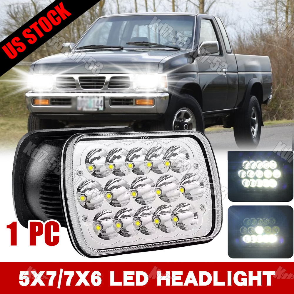 5X7 Inch Rectangle LED Headlight DRL for Toyota Nissan Pickup Trucks