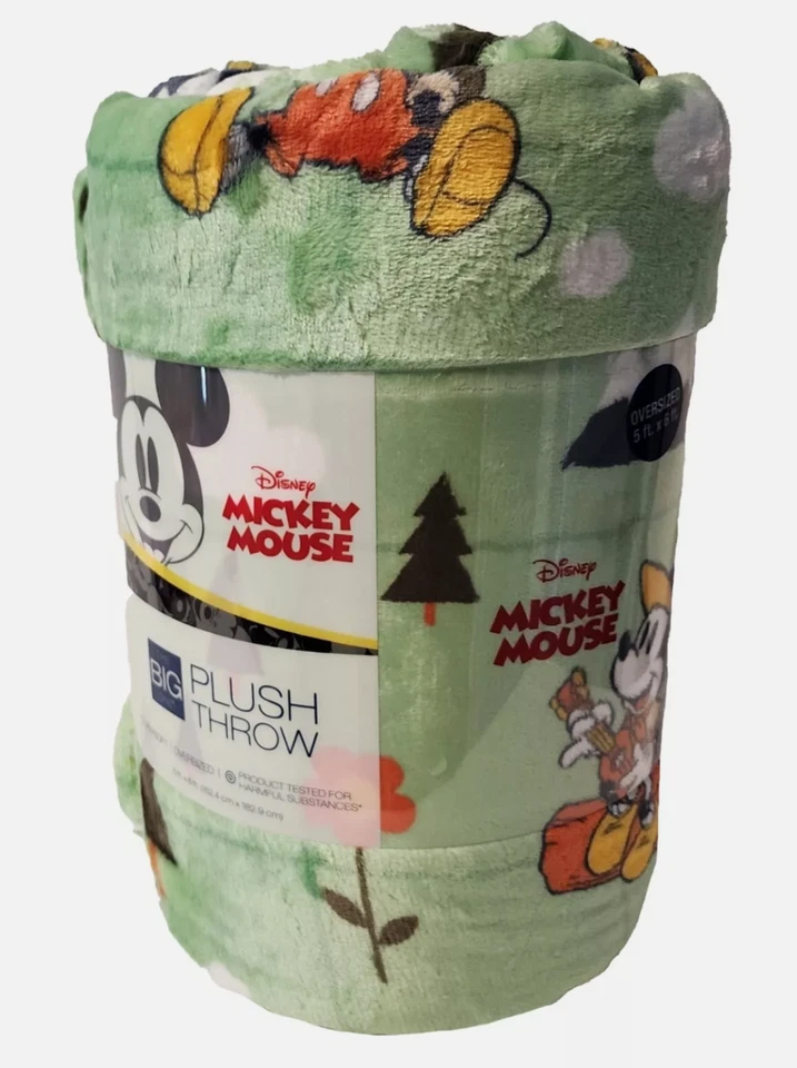 NEW Holiday MINNIE MOUSE CAMPING Throw Blanket Fluffy Oversize Soft 60x72 GIFTS - Image 4 of 4