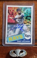 Randy Arozarena 2020 Topps Silver Pack Chrome Promo Autograph Card #072/199.