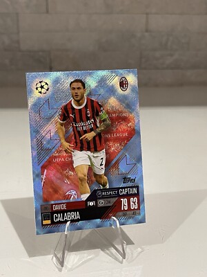 Davide Calabria AC Milan Blue Crystal Parallel Match Attax 2024 2025 24/25 Karte