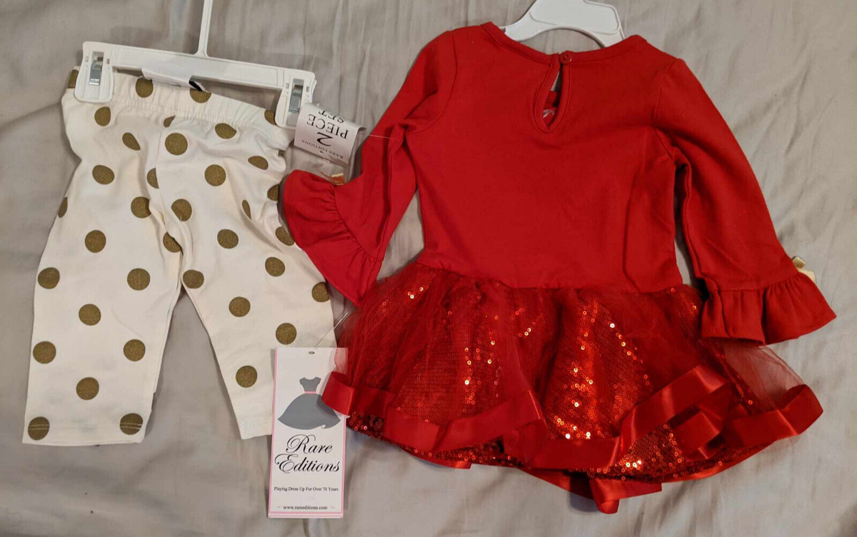 Rare Edition Girls Size 6-9 Months Christmas Santa Boutique Outfit