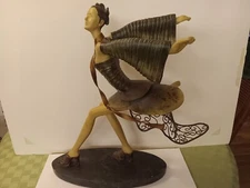 Artmax Handmade Sculpture Female Dancer,20.5" Height X 15.25" Lenght.