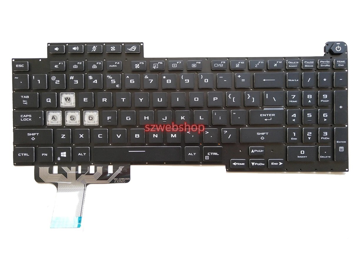 New For Asus ROG Strix G7 G733Q G733QR G733QS Laptop US Keyboard Backlit