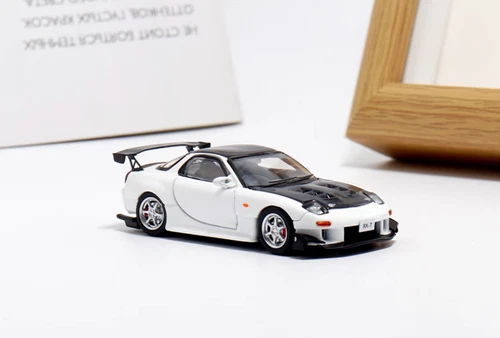 MC 1:64 White JDM RX-7 FD3S Carbon Racing Sport Model Diecast Metal Car - Picture 3 of 6
