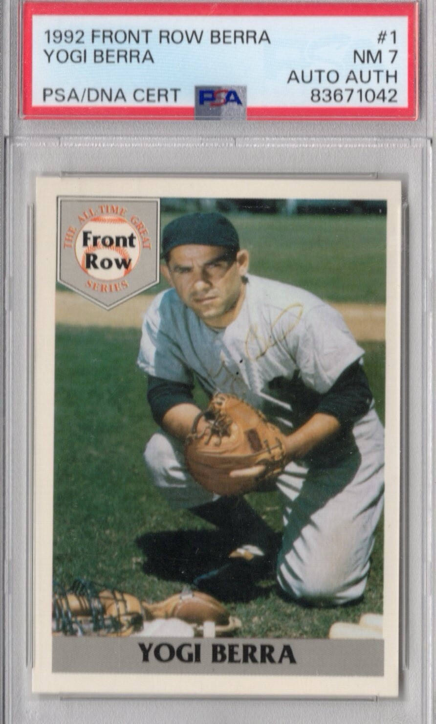 Signed Yogi Berra 1992 Front Row #1 PSA/DNA Certified Authentic Auto Yankees hof