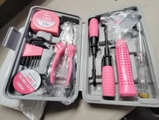 Hi-Spec 13 Piece Pink Household DIY Tool Kit Compact
