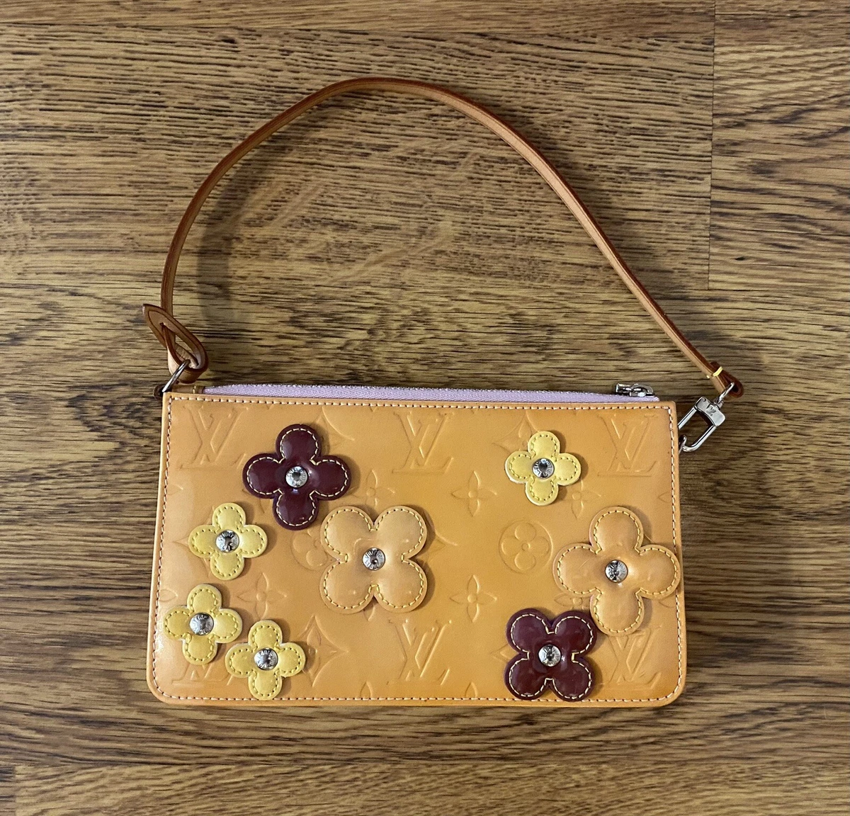 Louis Vuitton Pink Monogram Vernis Fleurs Lexington Pochette