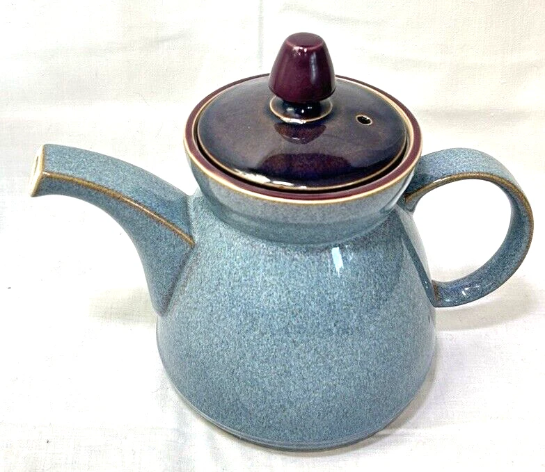 Denby Storm Ceramic Teapot Made in England Stoneware Blue Brown 4 Cup - Image 3 of 4
