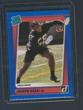2021 Panini Donruss Press Proof Blue Rated Rookie # 327 Joseph Ossai