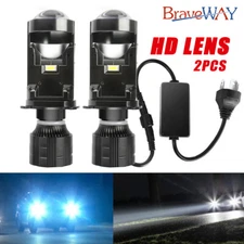 Pair H4 9003 Super Bright LED Headlight Kit High Low Combo Beam Bulb White 6000K