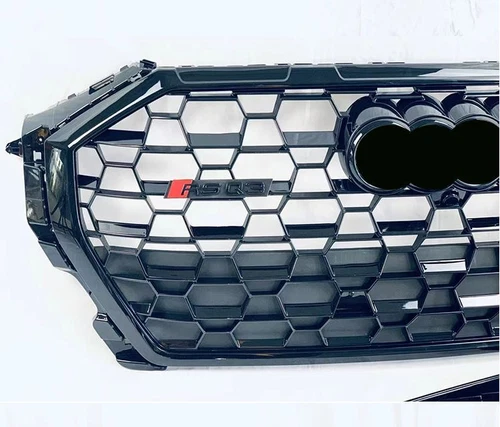 Front Bumper Black Grill Honeycomb Mesh Grille For Audi Q3 RSQ3 2020 2021 - Foto 5 di 9